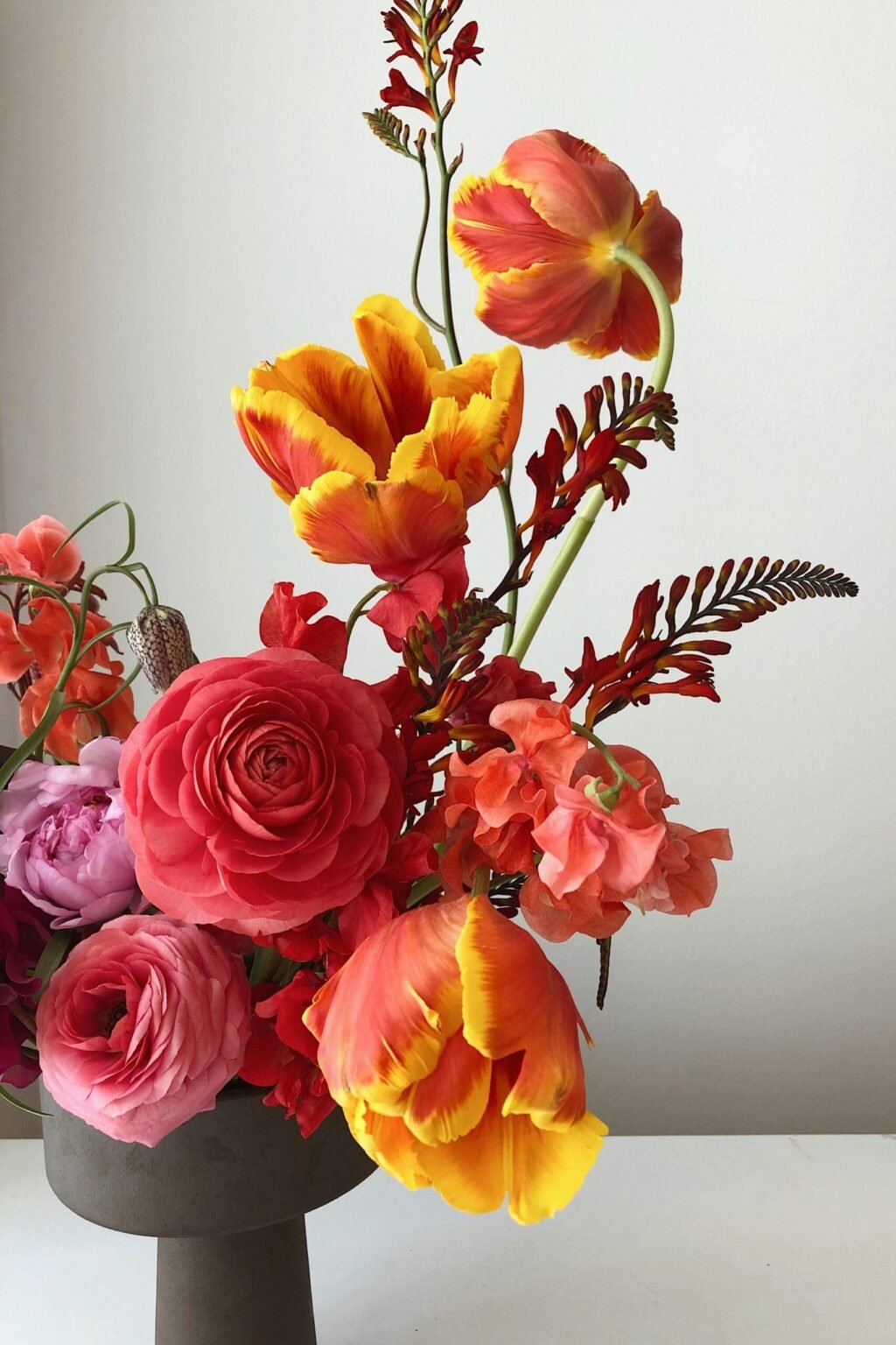 vibrant flowers in a vase